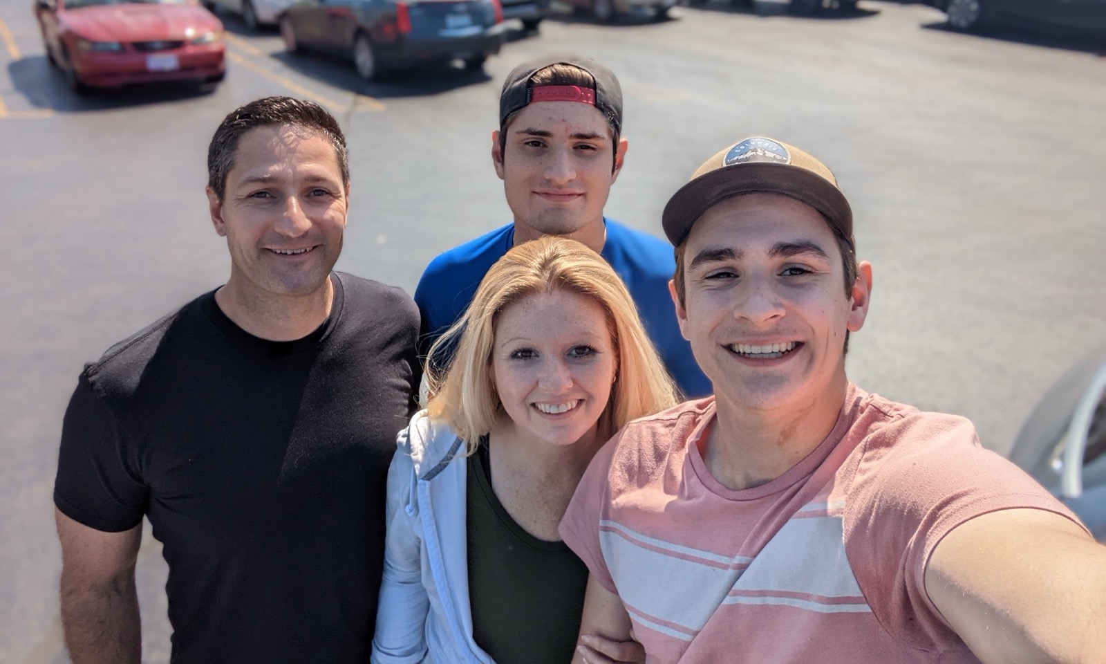 Kelly Golden with her husband and family.